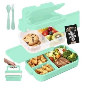 GORILLA GRIP BPA-Free Leakproof 5-Compartment Bento Lunch Box for Adults, Kids